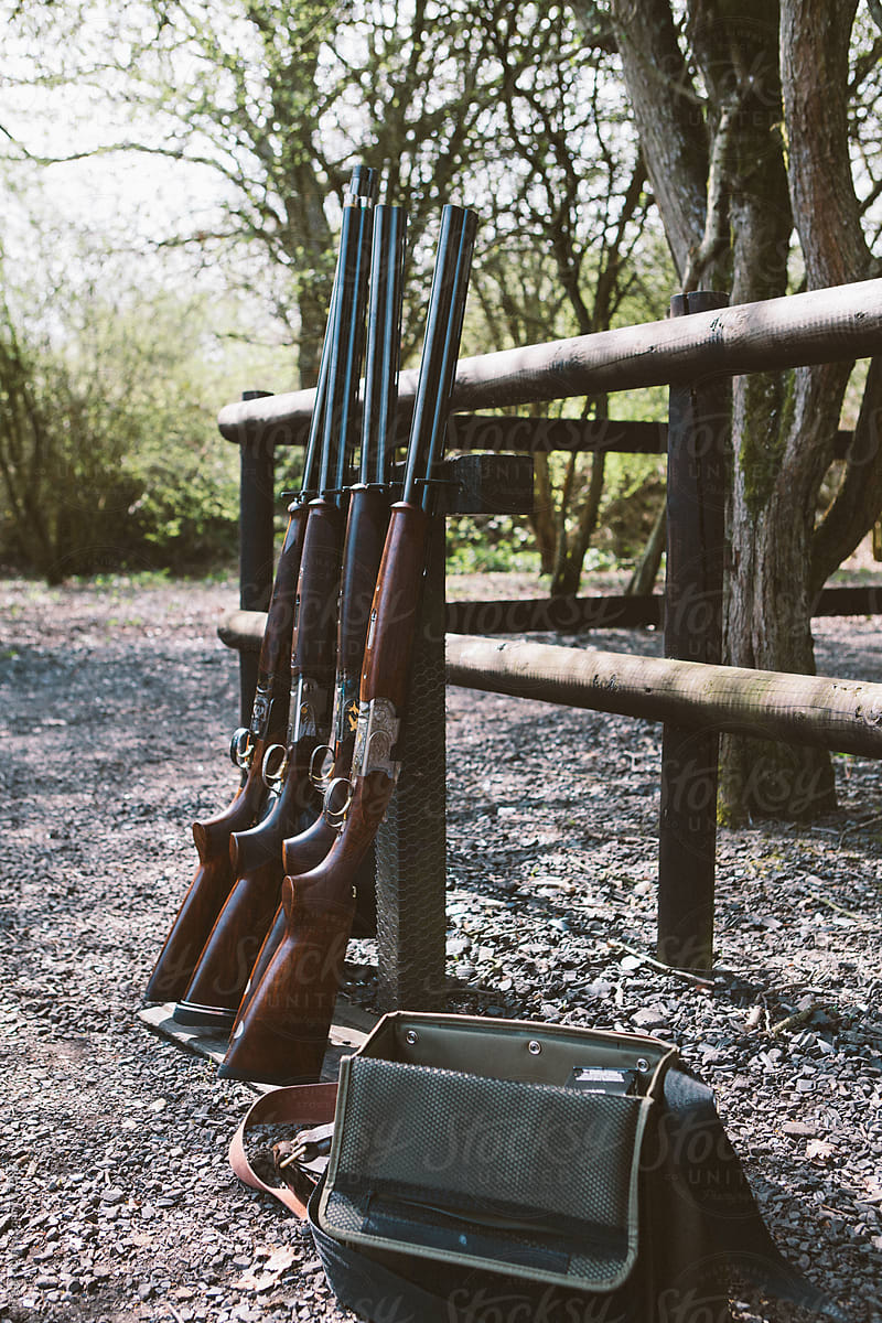 Clay pigeon shooting.