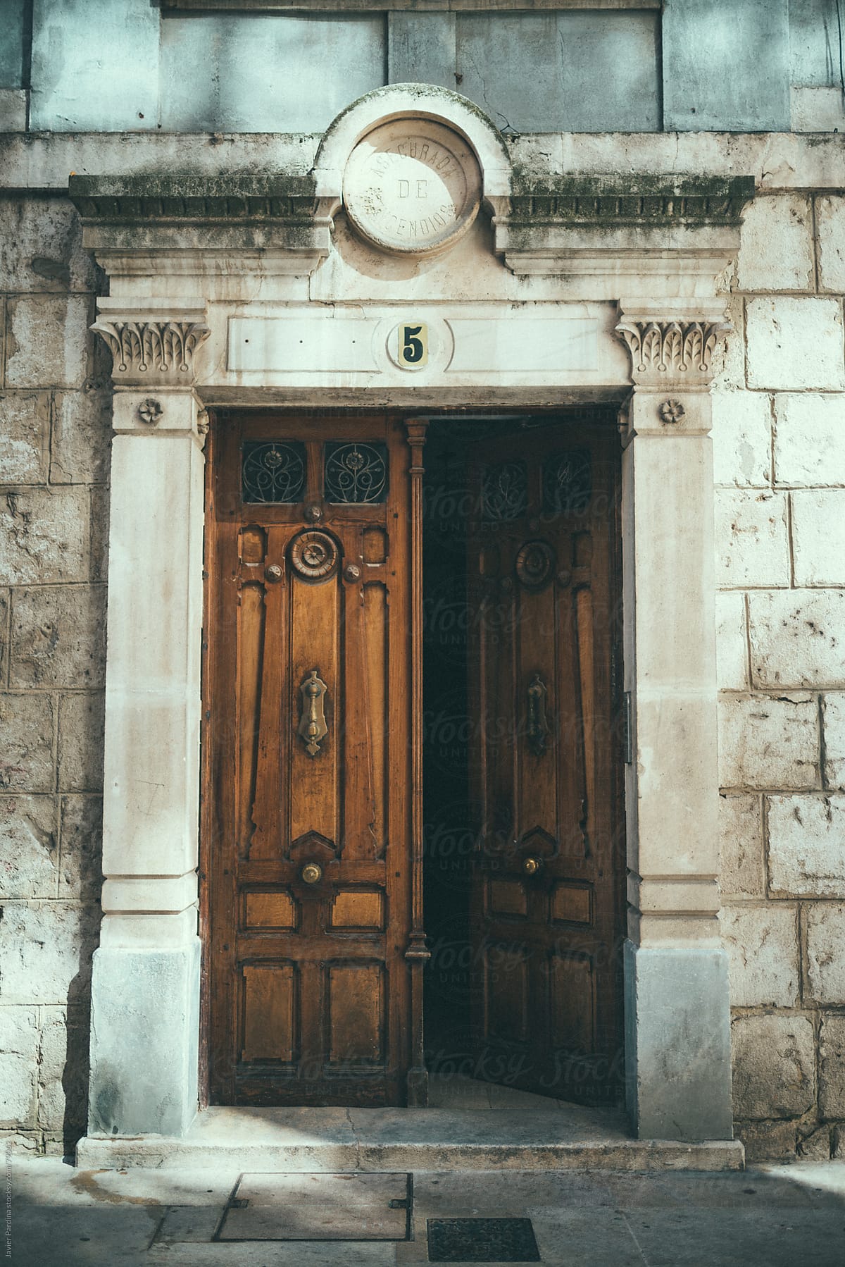 Classic door of a history home.