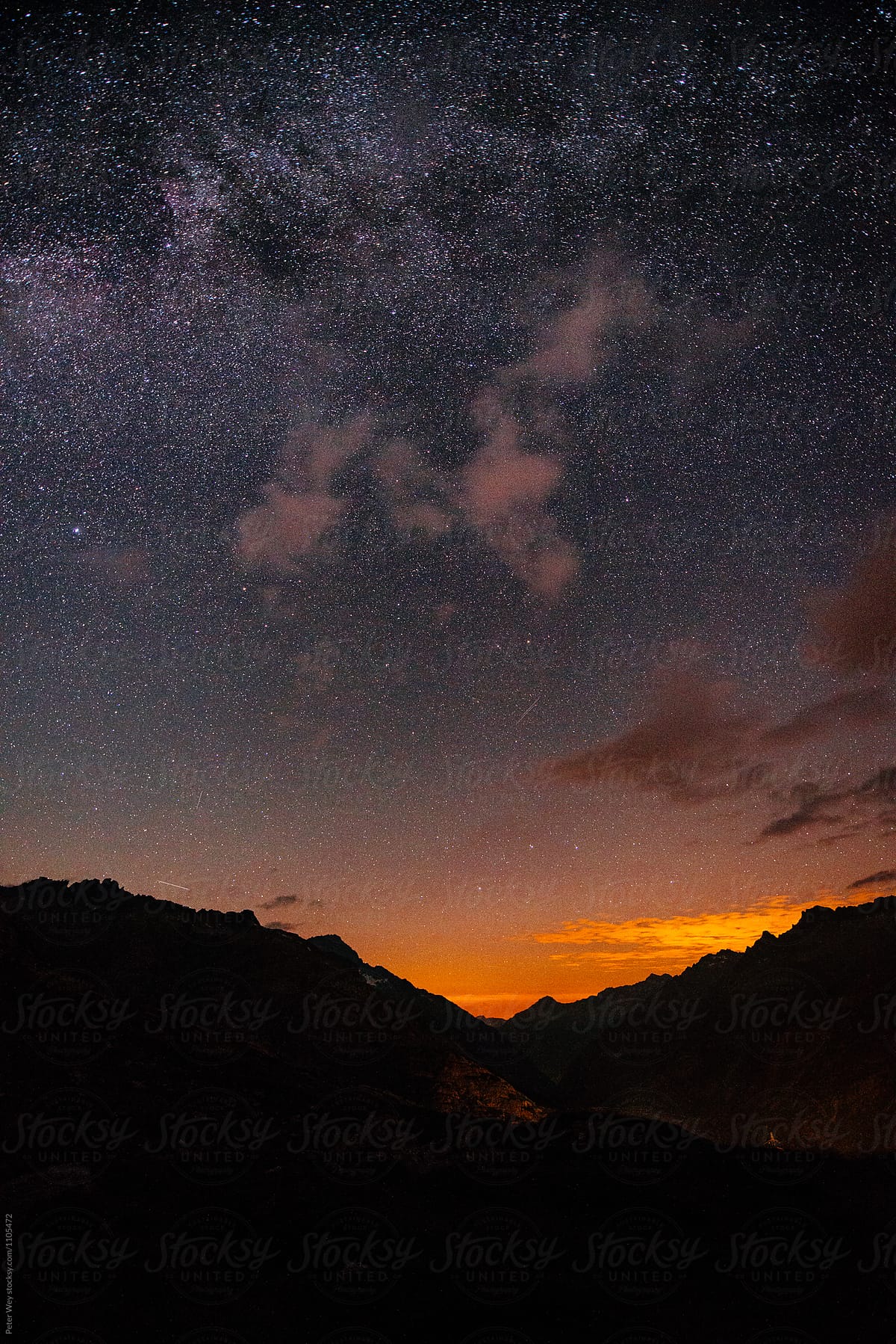 Nightscape from Grimselpass