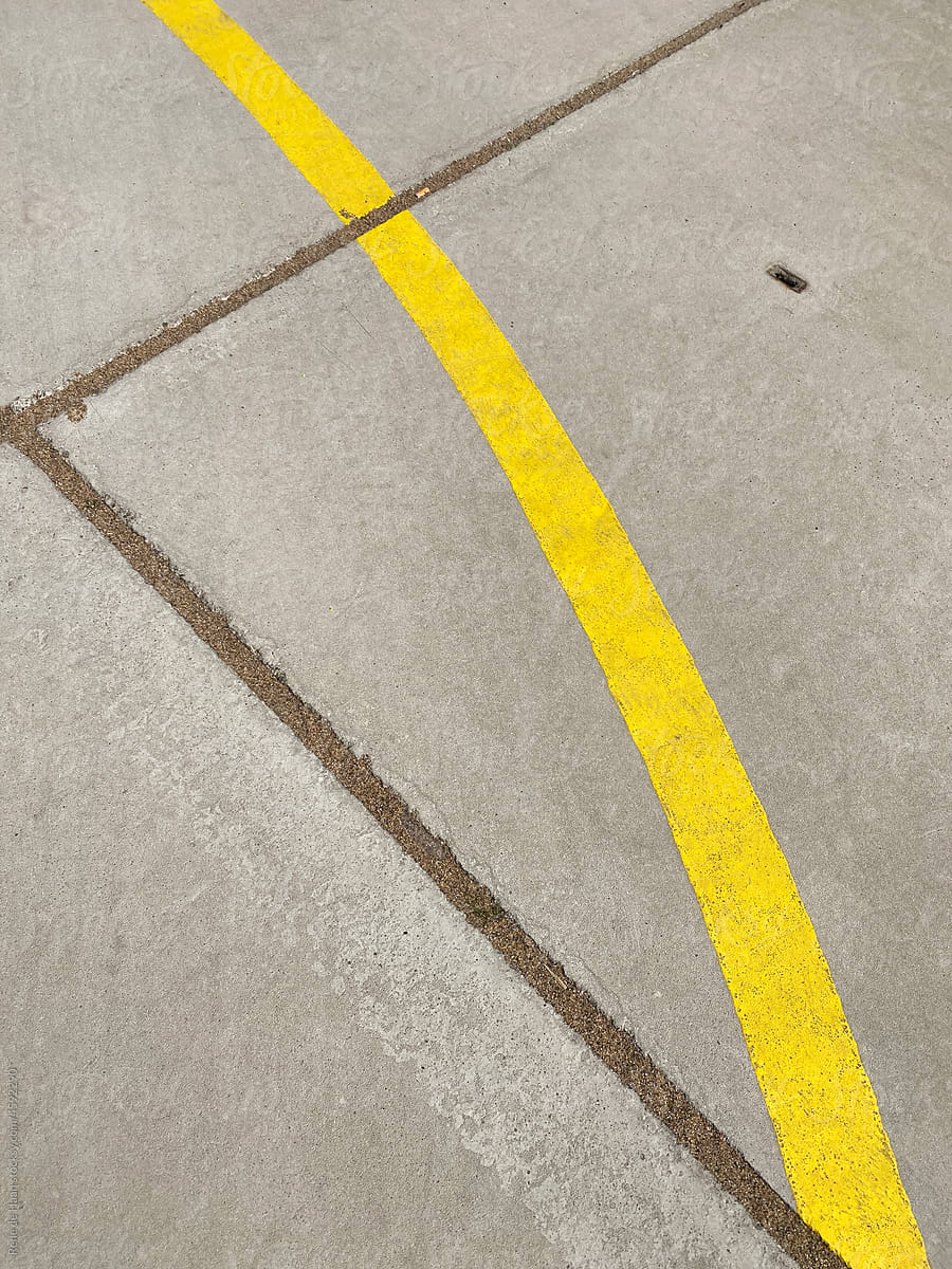 yellow line on floor