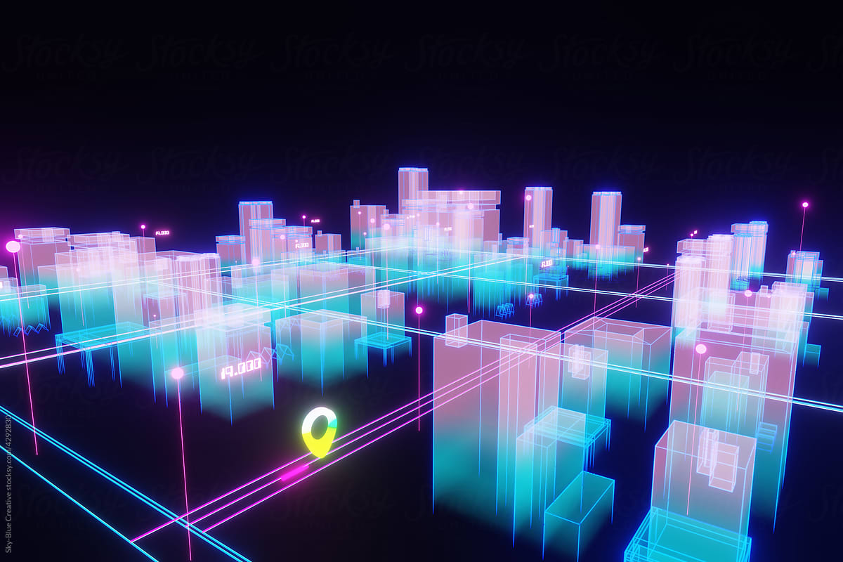 Digital city animation