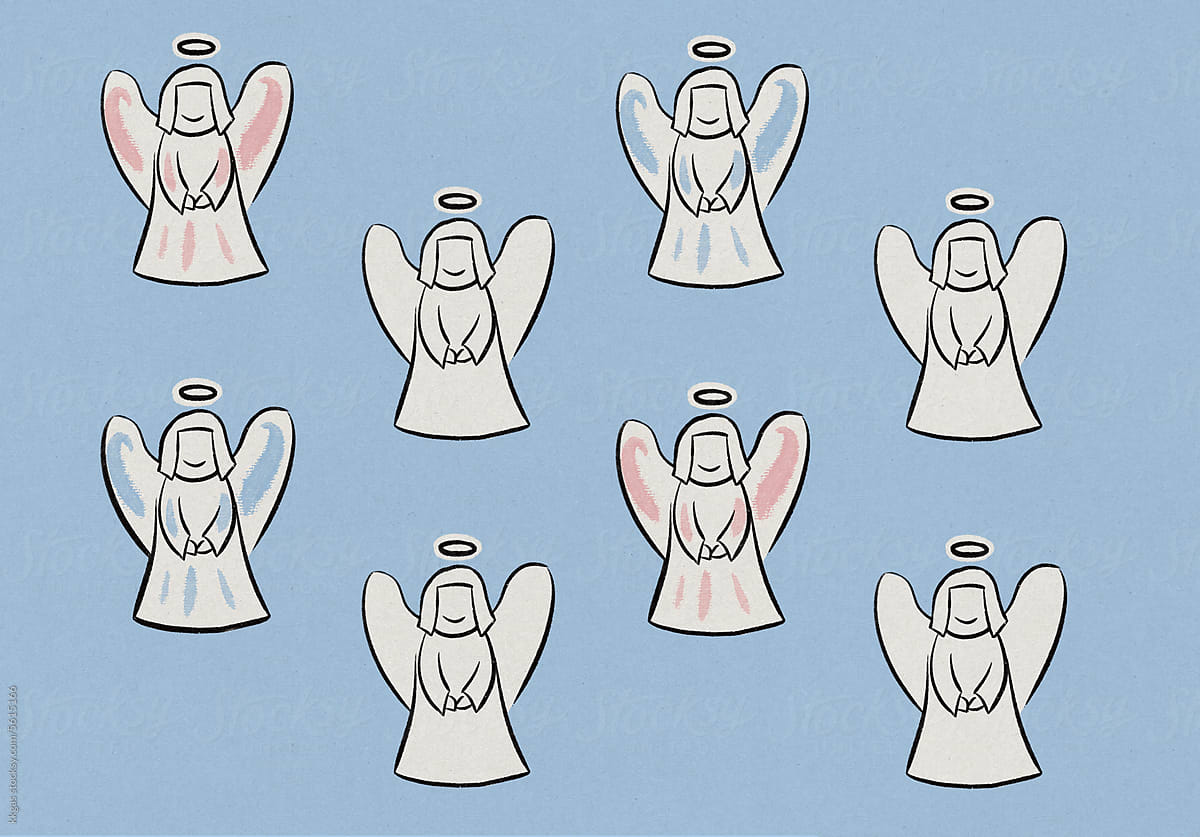 Christmas Angel repeating background