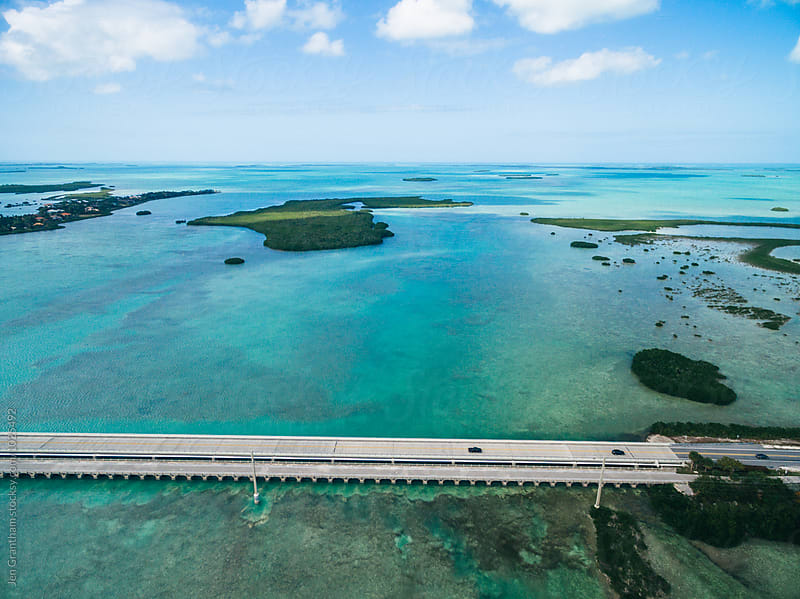 Aerial drone photo of Florida Keys