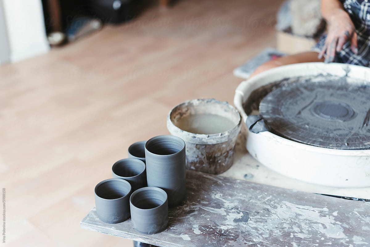 Potters Wheel and Fresh Clay Creations