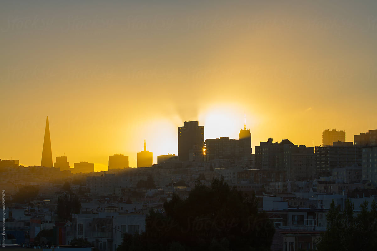 Sunrise Behind San Francisco
