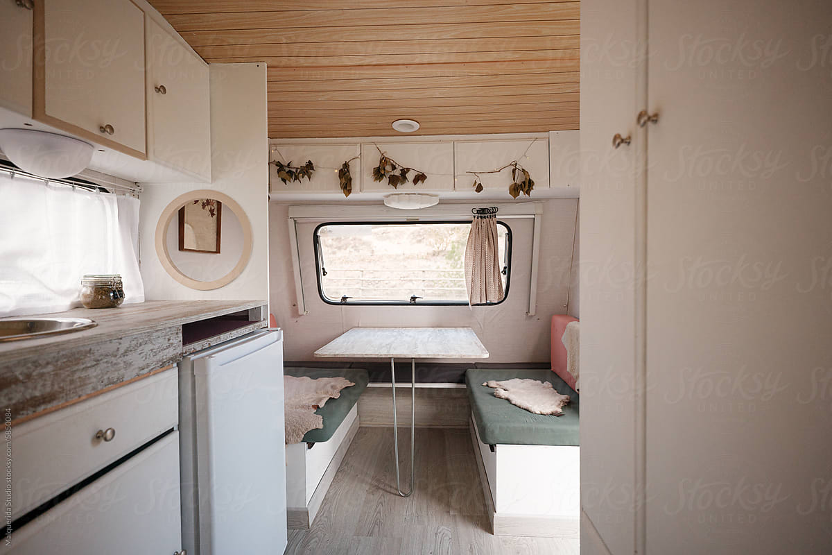 Interior design of a cozy van