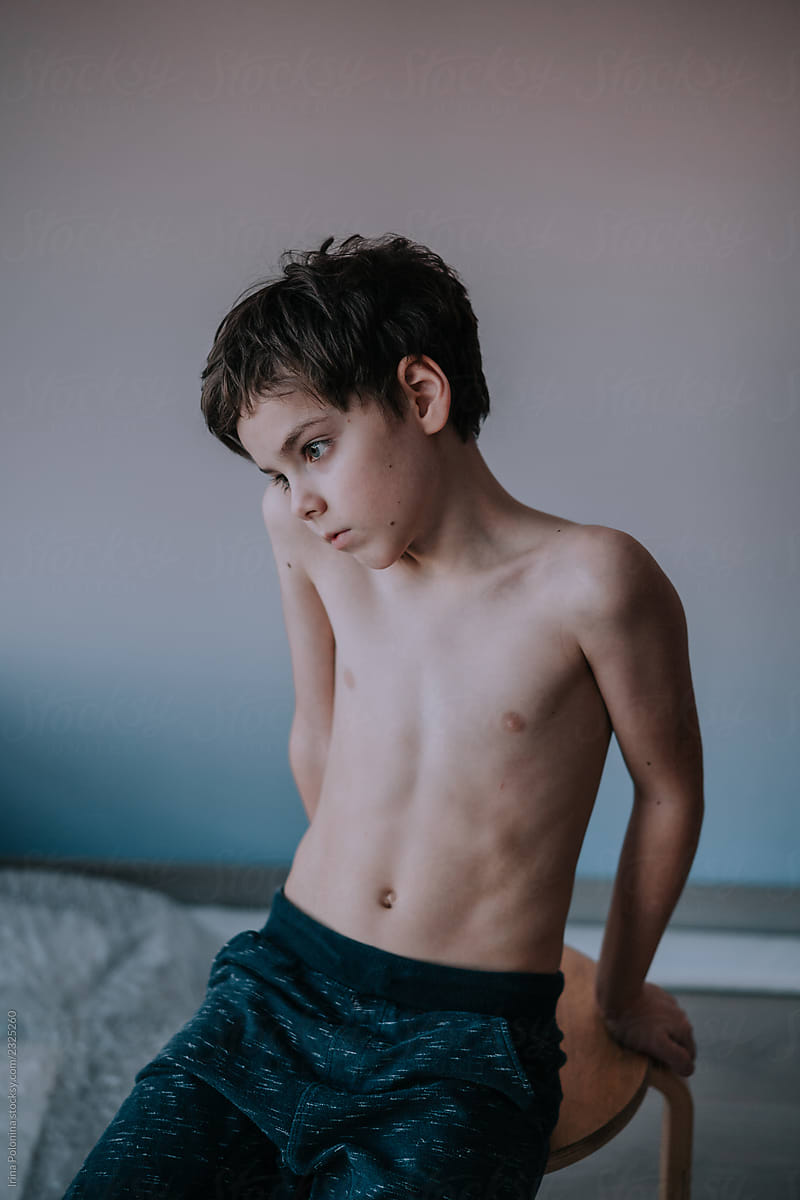 Portrait Of A Young Boy At Home By Irina Polonina 9382