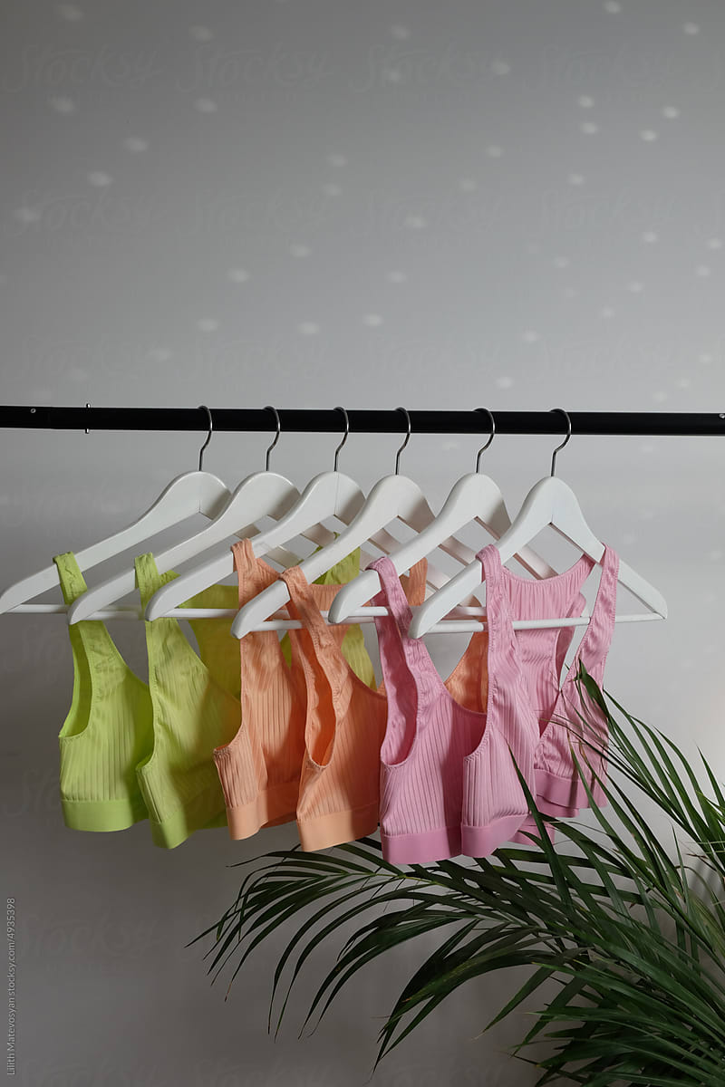A lingerie on clothes hanger