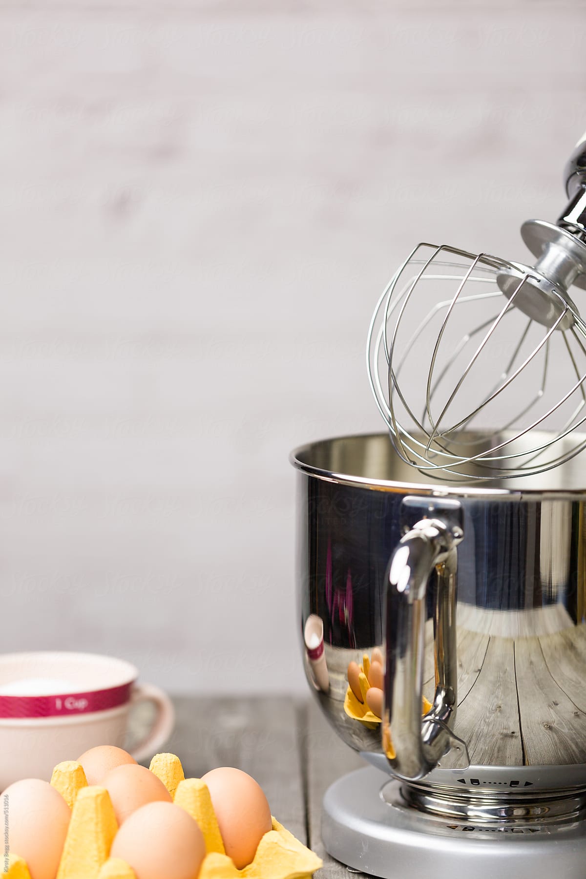 Whisk attachment on food mixer