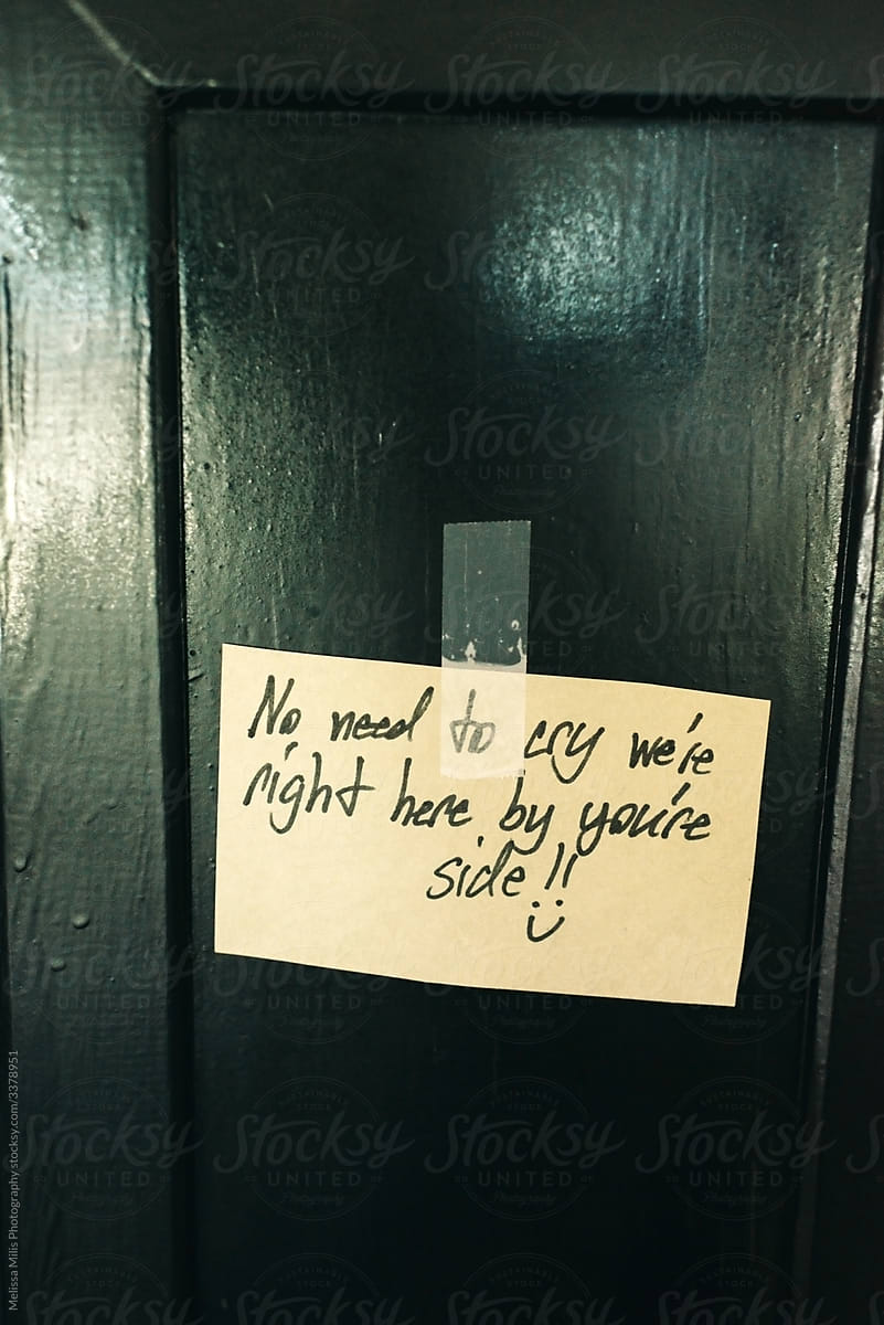 Note on the door \