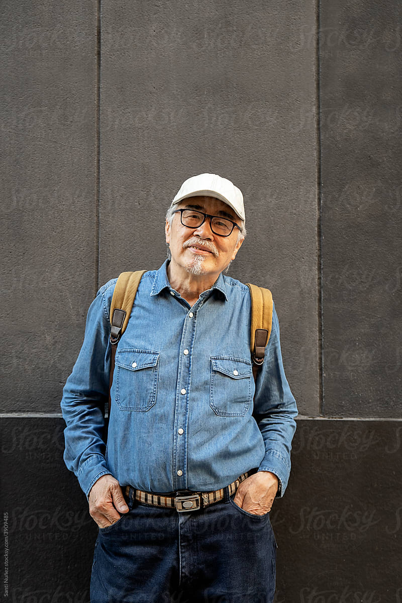 Happy Senior Asian Man Portrait