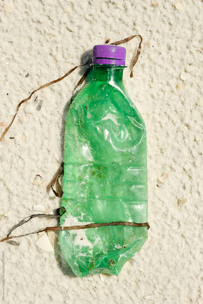 Empty Plastic Bottle on the Beach