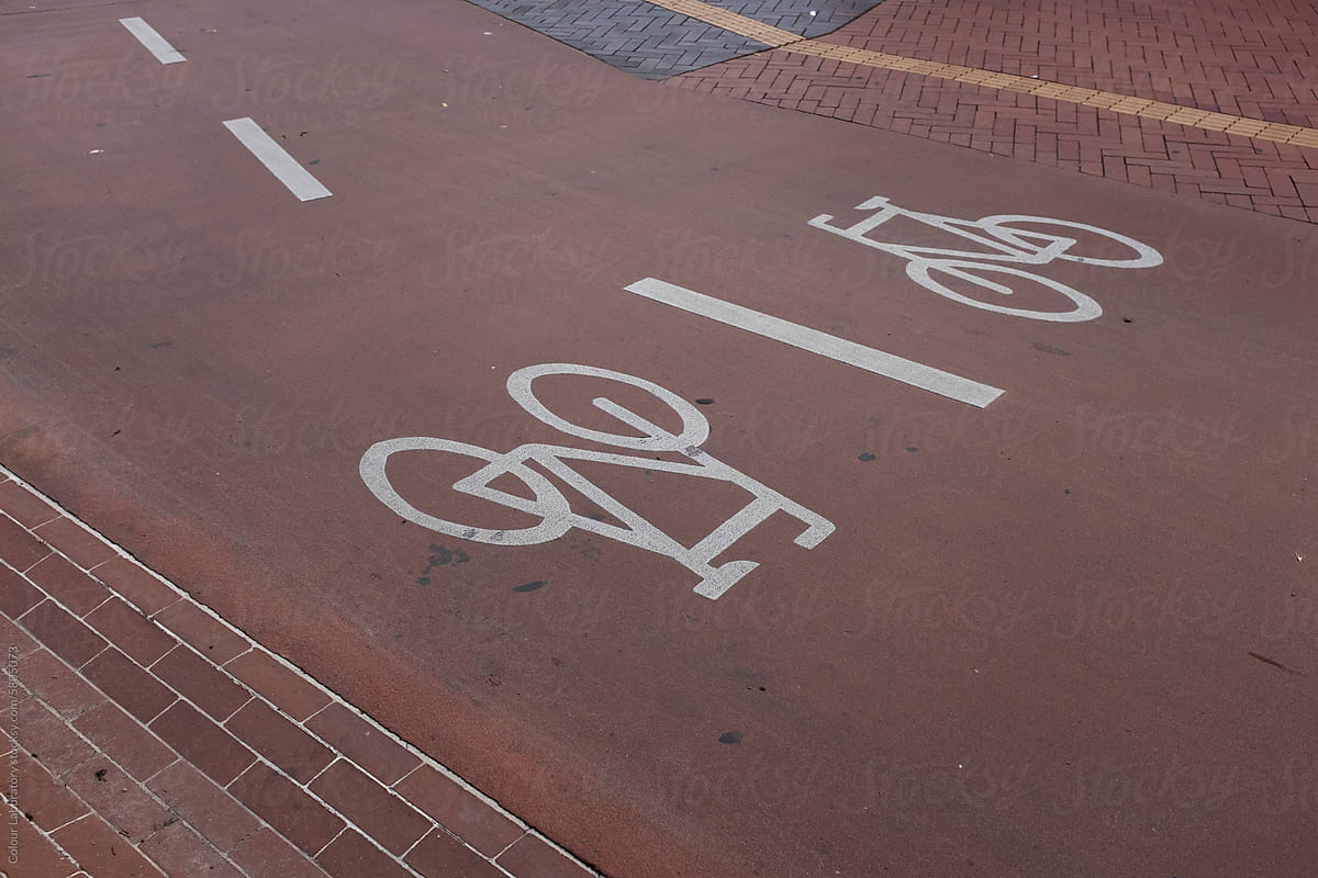Bikesigns on a street / bike route