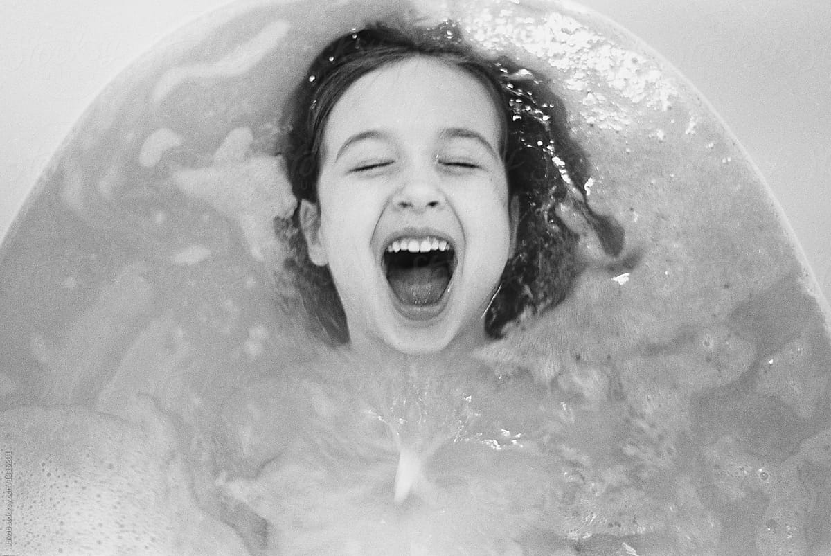 Cute Young Girl Playing In A Bathtrub By Jakob Lagerstedt Young Girl 