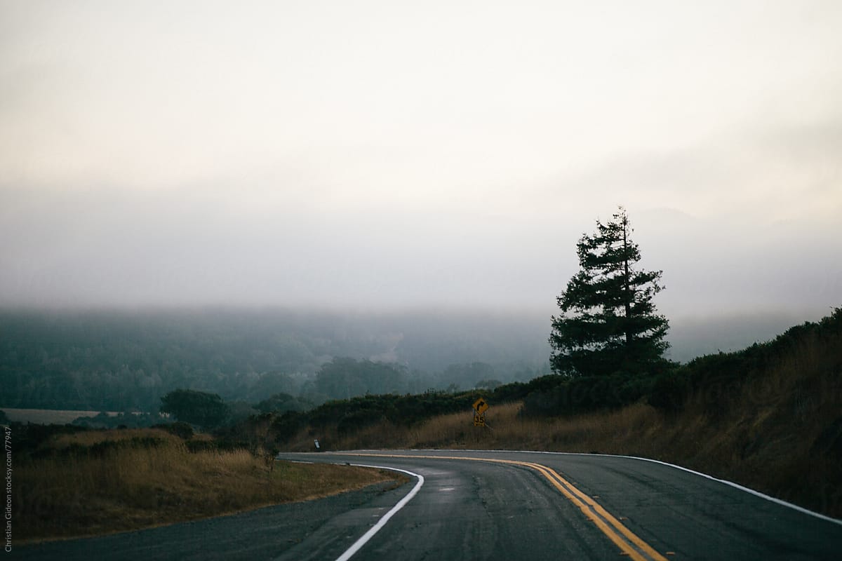 Empty Road in California