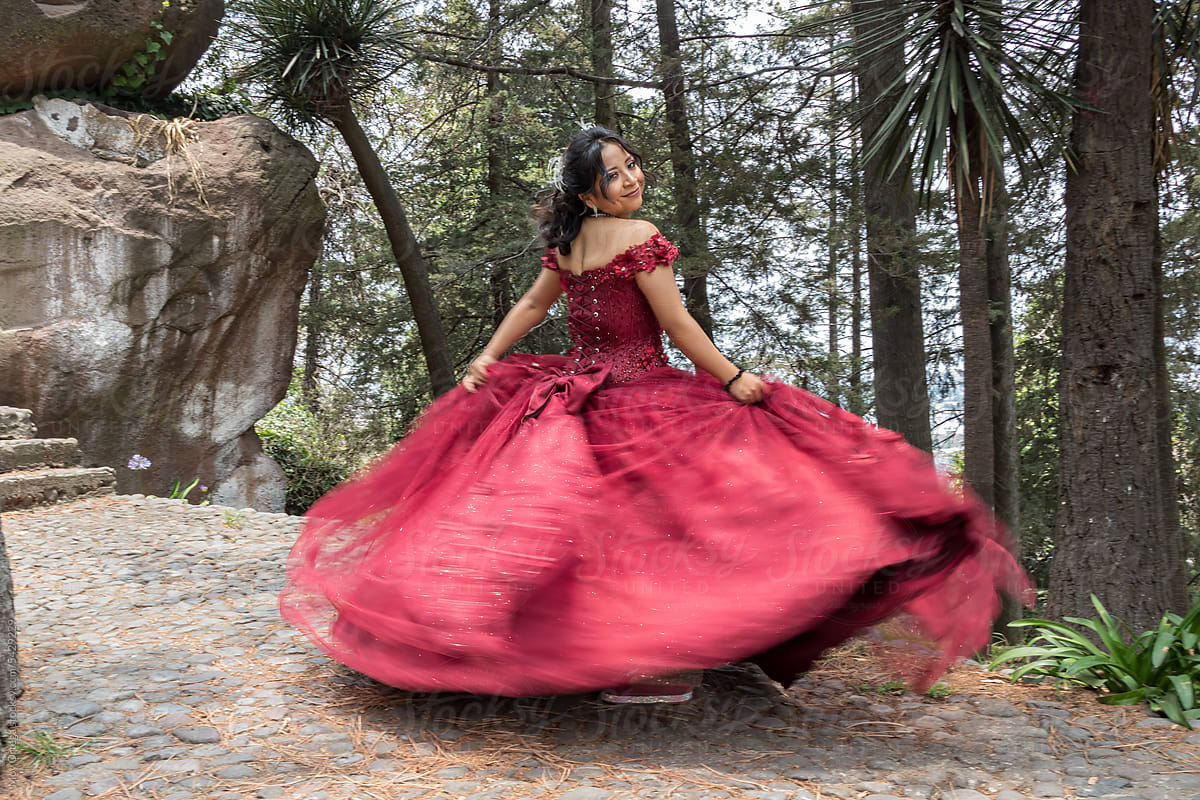 Motion Blurred Portrait of a Quinceanera