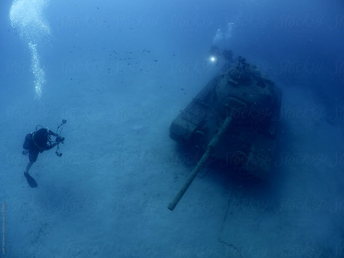 tank wreck underwater wreck dive blue water kas turkey