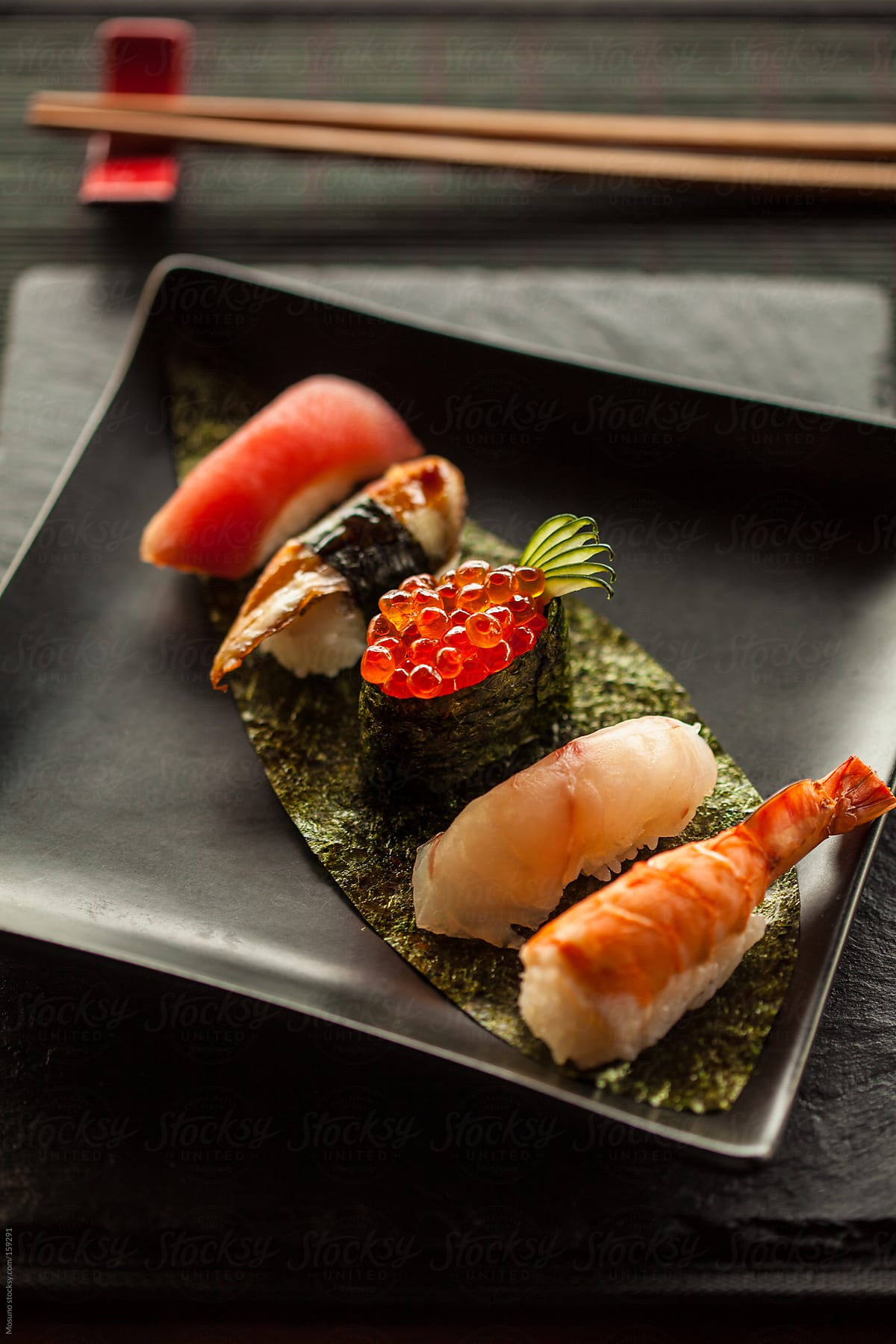 Seafood Sushi on a Plate