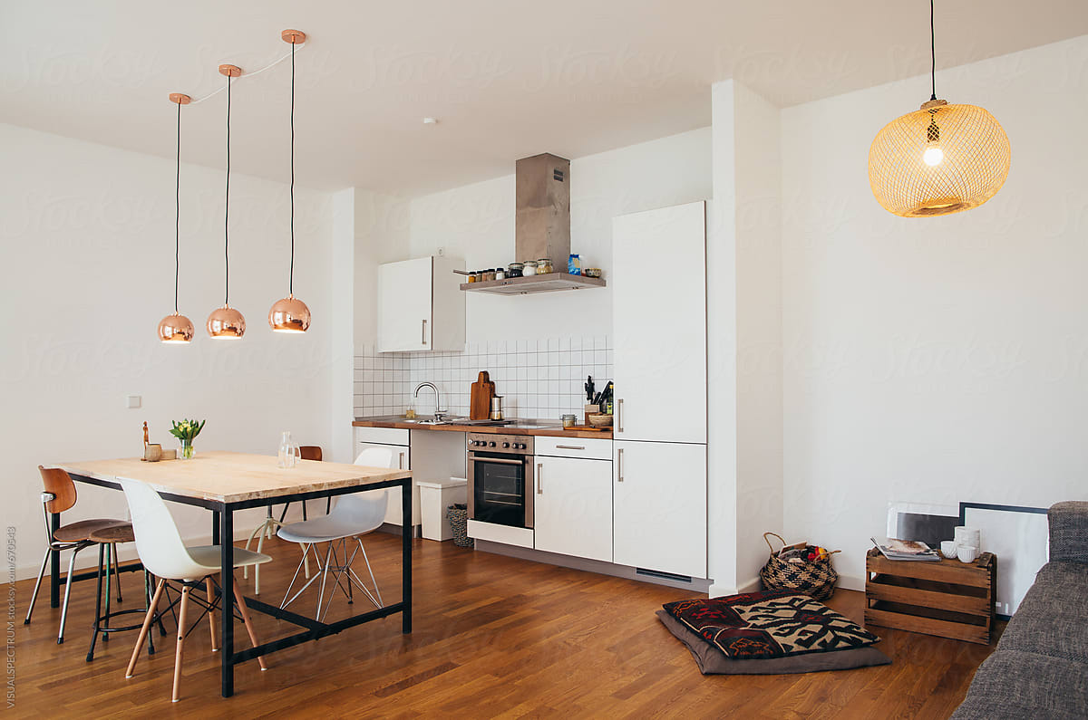Modern Kitchen in Loft-Style Apartment