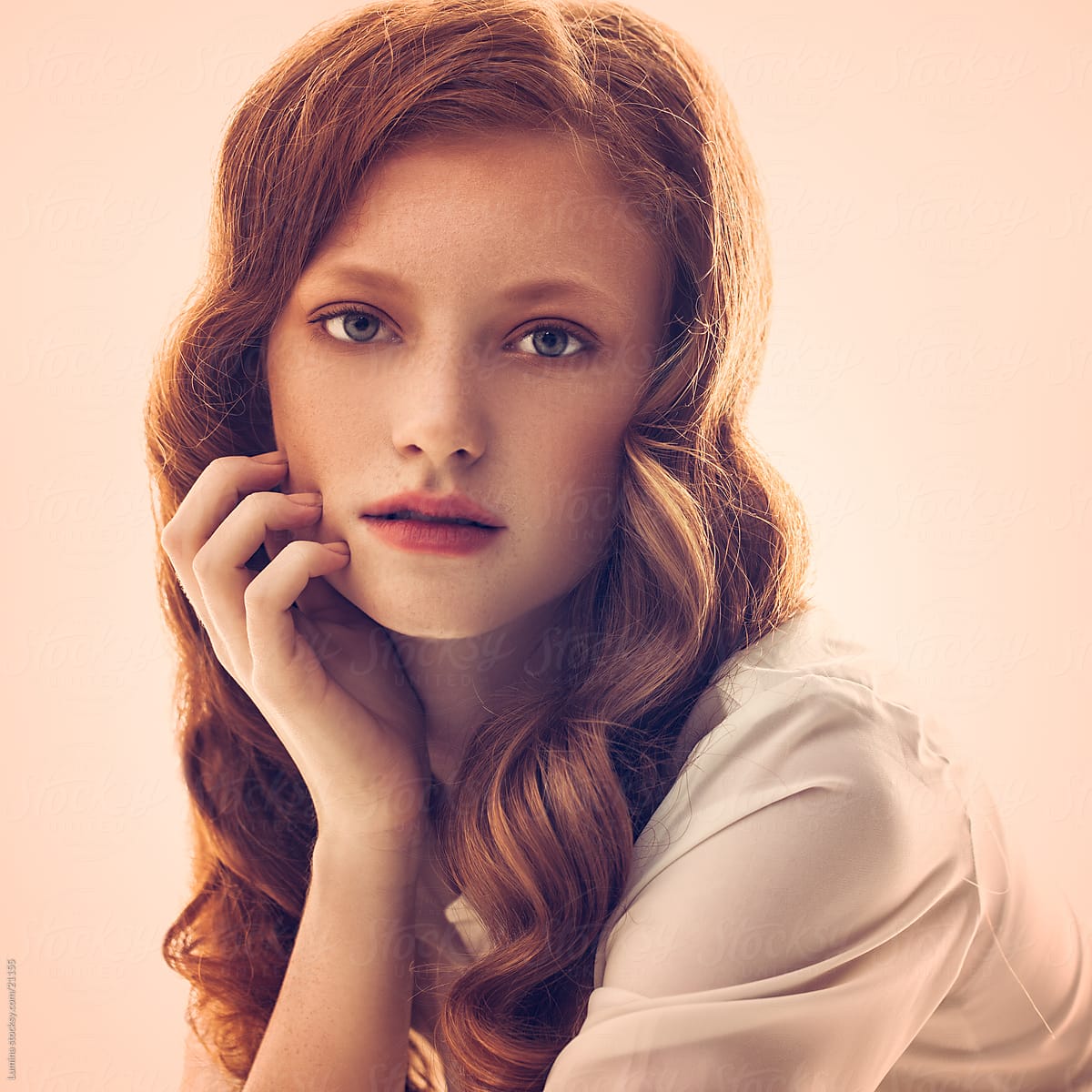 Sensual Ginger Haired Woman By Lumina