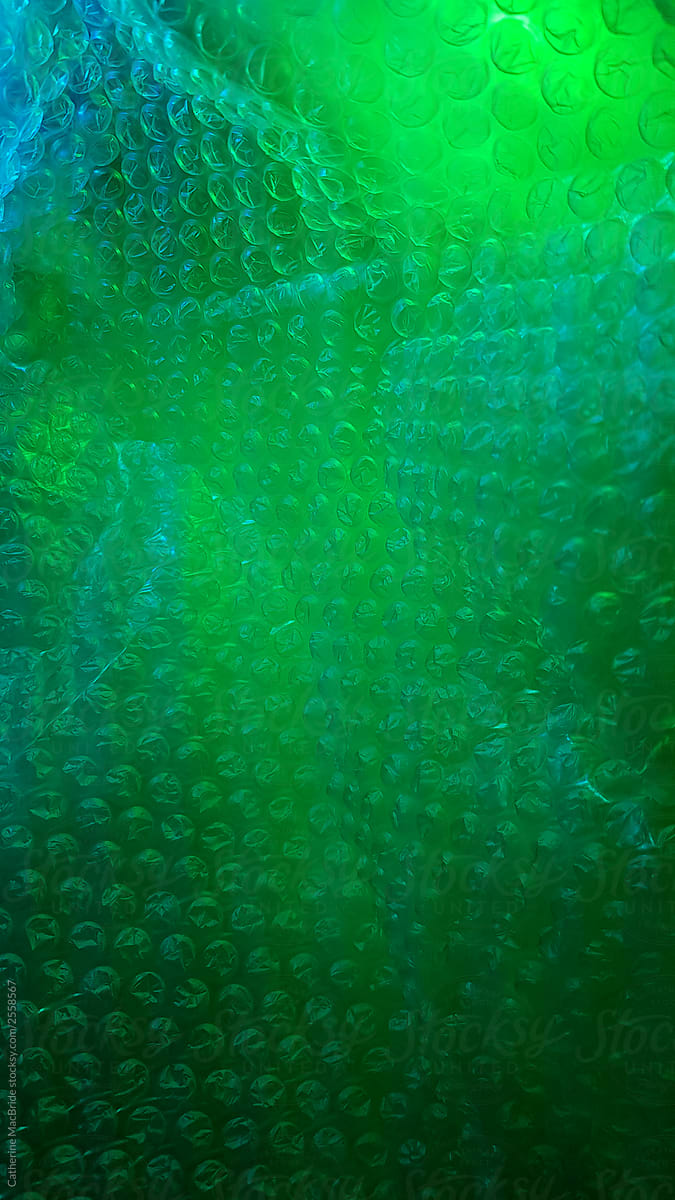 Bubble wrap abstract in Green