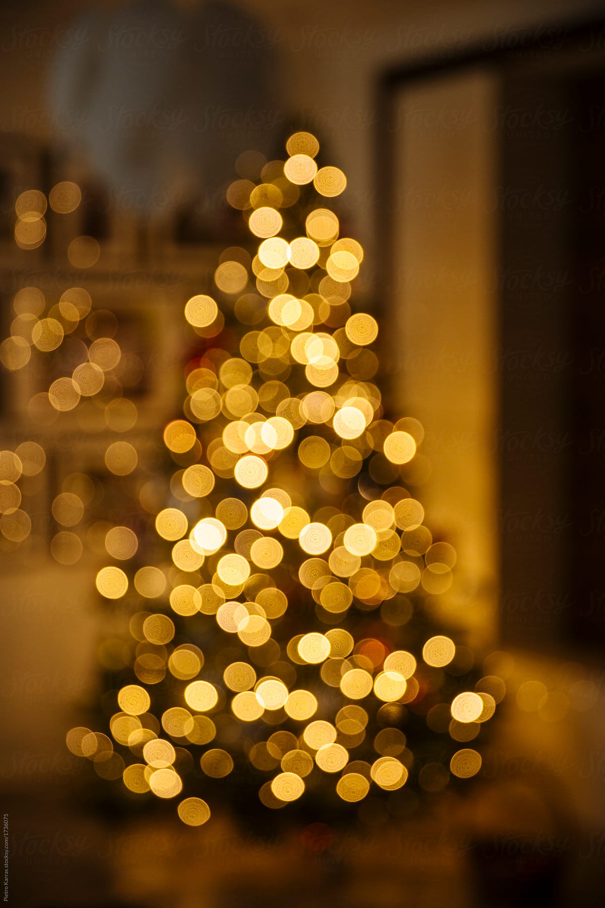 light on Christmas tree