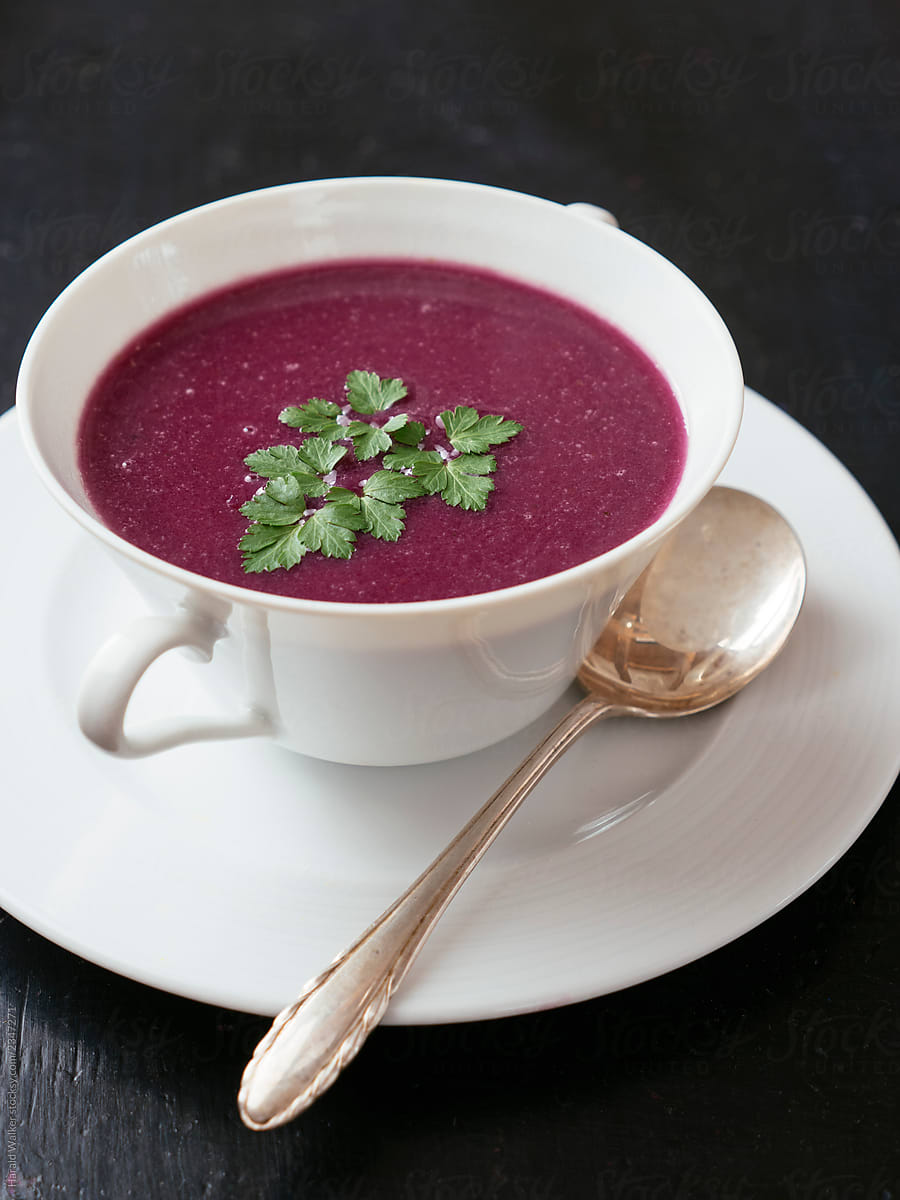 Purple Cabbage and Potato Soup