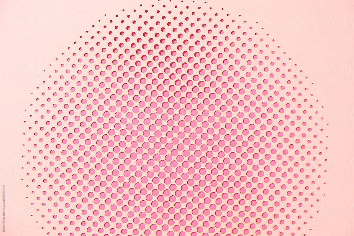 comic cartoon pink pop art background with dots