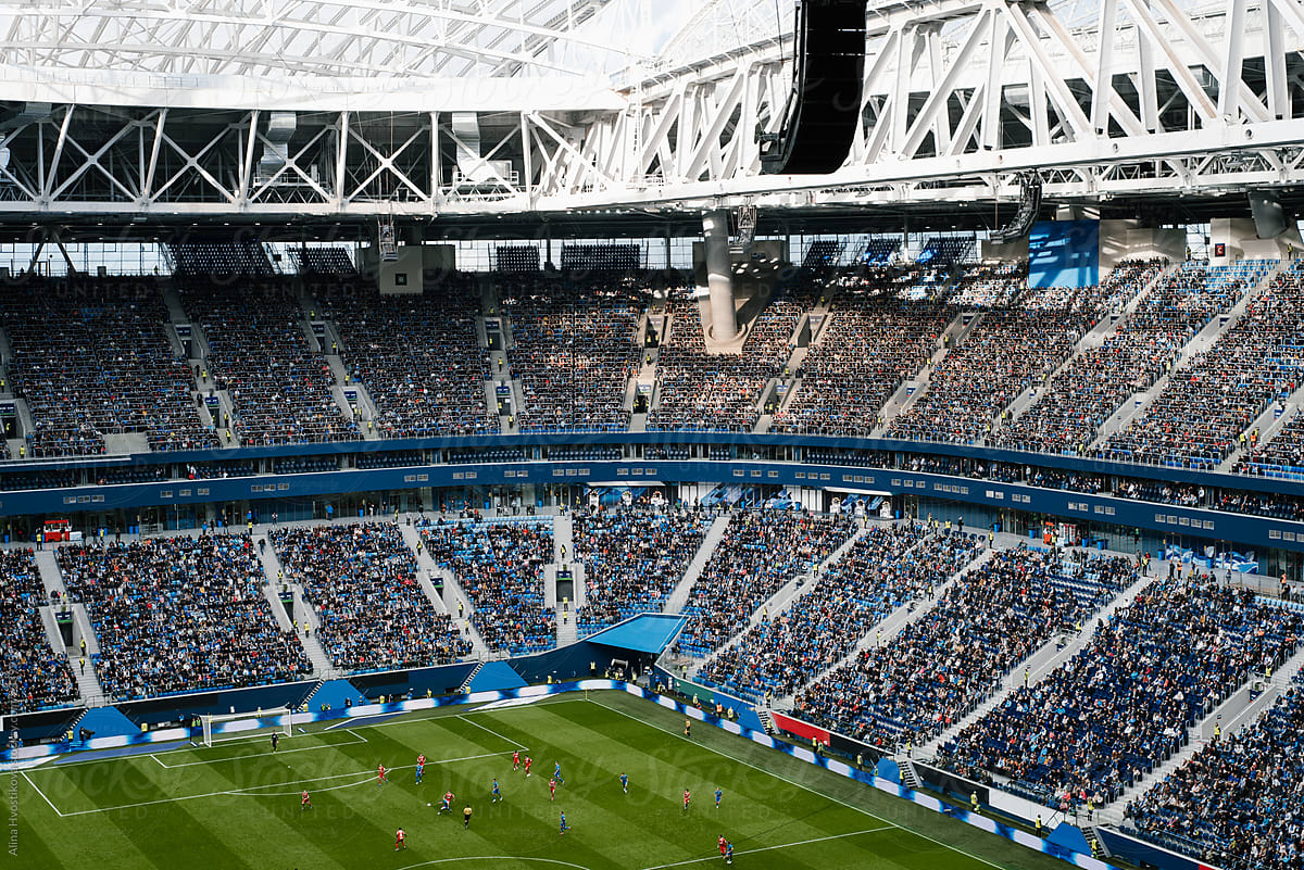 View of crowded stadium