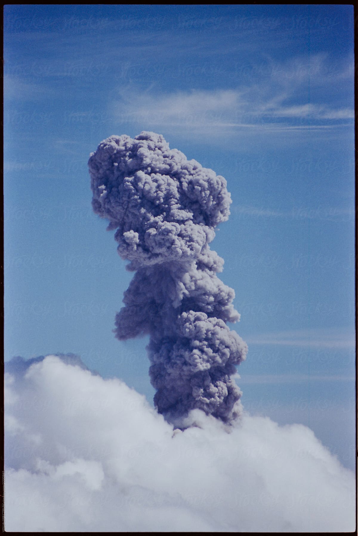 Closeup of Volcano Eruption Shot on Film
