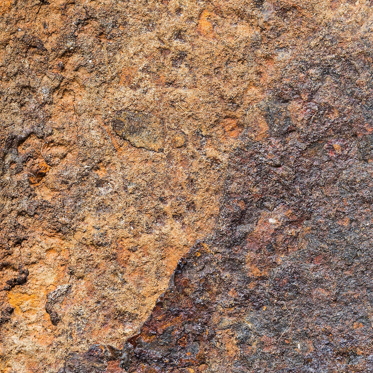 Close-up macro of rusty metal