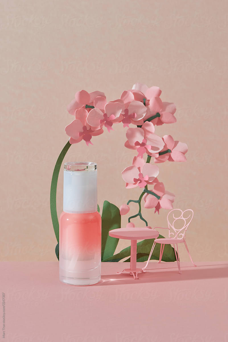 Fresh as flowers with orchid made from paper