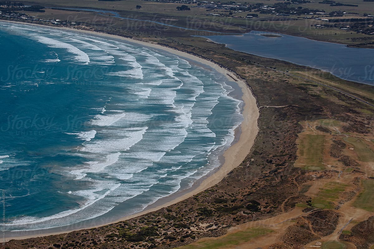 Aerial view of stunning Australian Coastline
