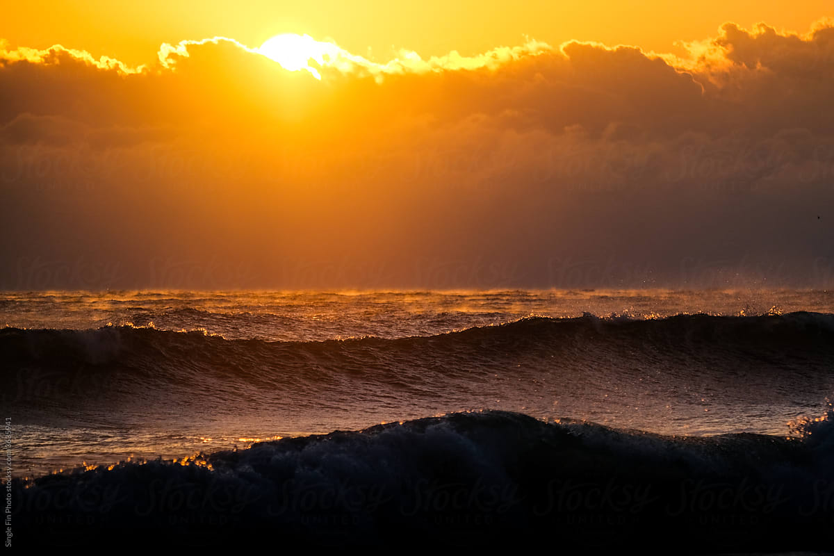 Steaming Sunrise Waves