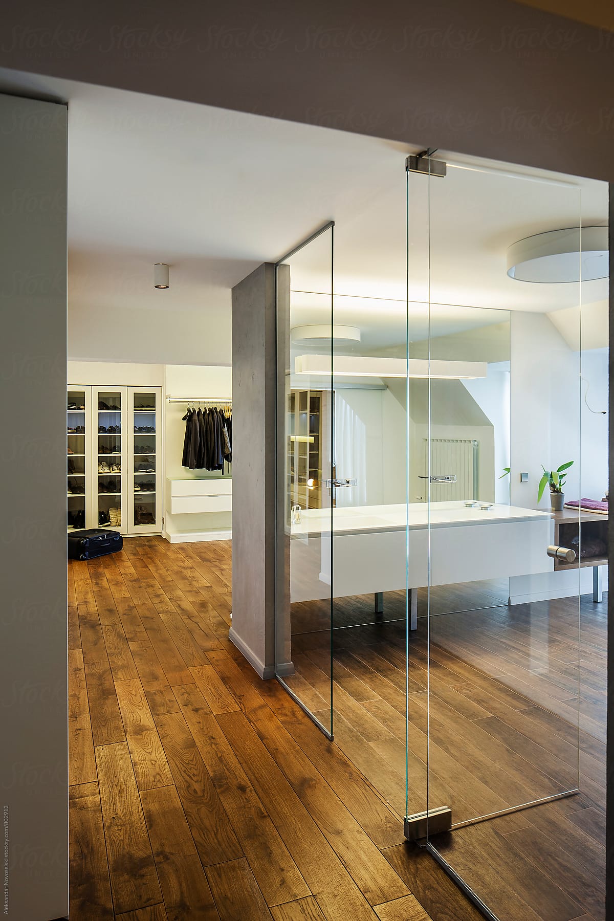 Modern Bathroom And Wardrobe by Stocksy Contributor Aleksandar  Novoselski - Stocksy