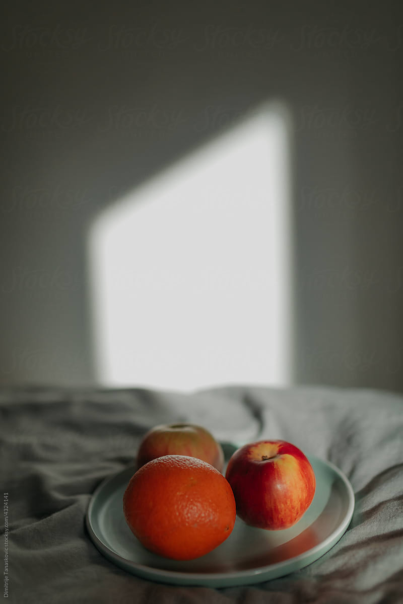 Fruit Plate In Bed