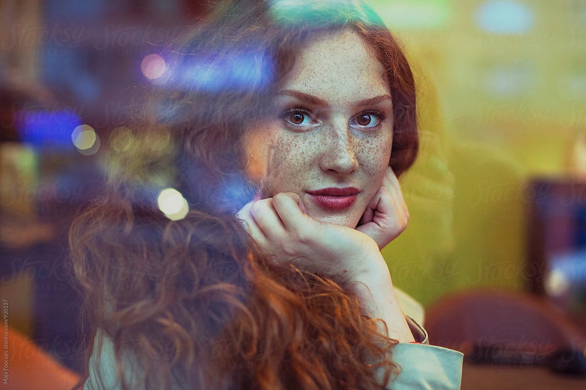 Portrait Of A Beautiful Redhead With Freckles By Stocksy Contributor Maja Topcagic Stocksy