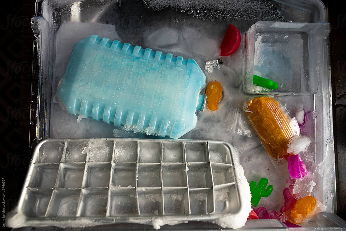 Defrosting freezer still-life