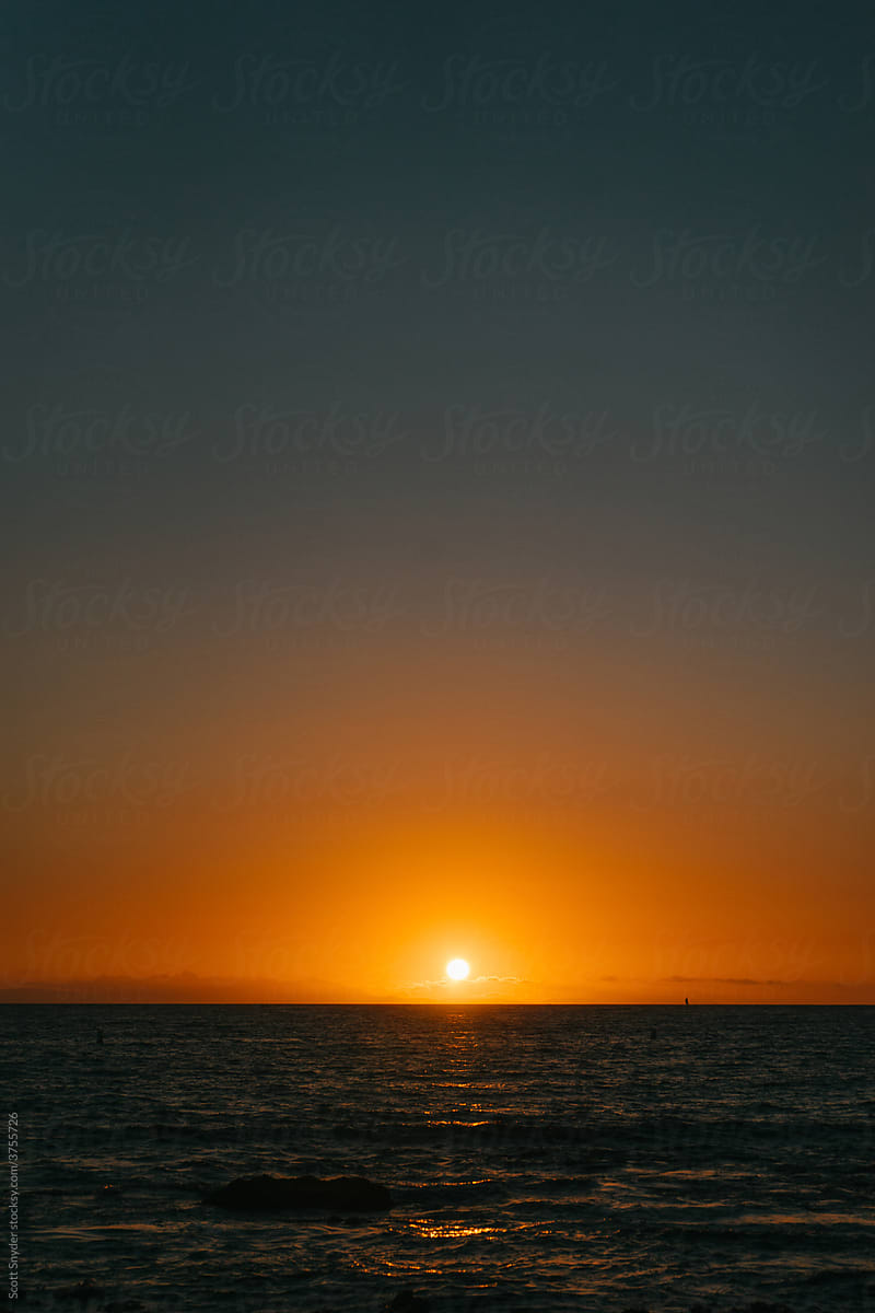 Moody Sunset over Ocean
