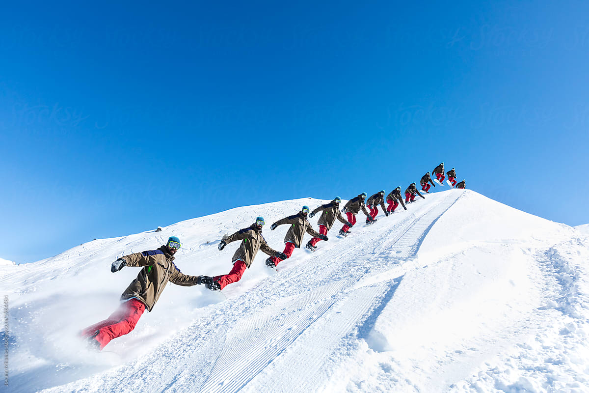 Snowboarder Jump Sequence