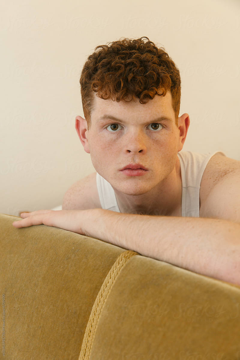 Handsome Young Male Redhead Headshot