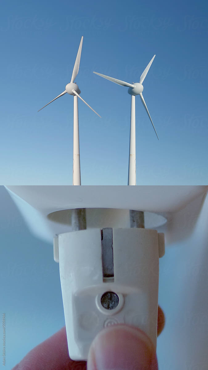 Plugging in to renewable wind energy - clean green electrical power