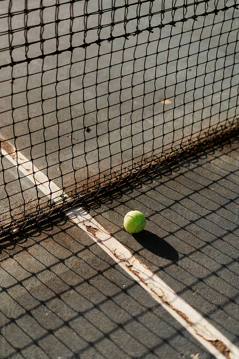 Tennis Ball On A Court