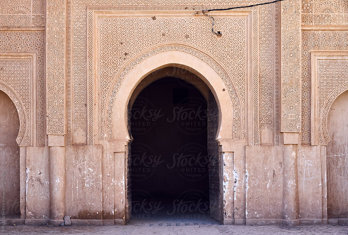 Entrance To Arabic House, Marrakech, Morocco.
