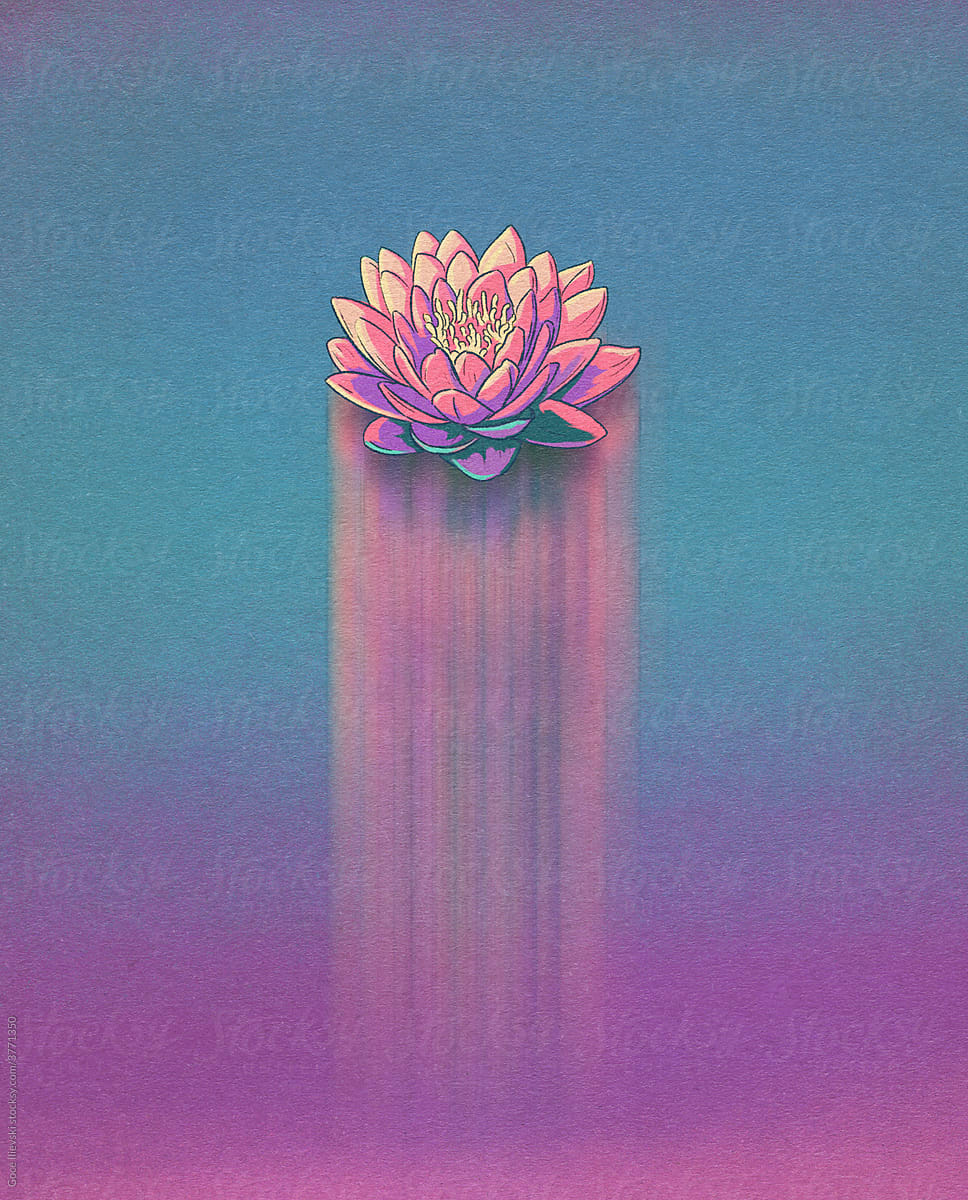 Lotus Flower Flying Up