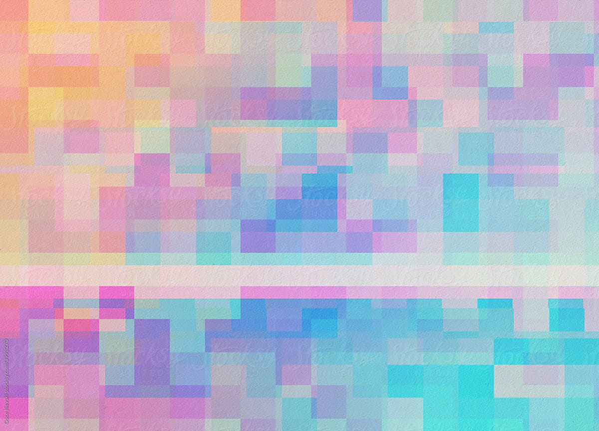 Light Blue And Pink Pixel Gradient