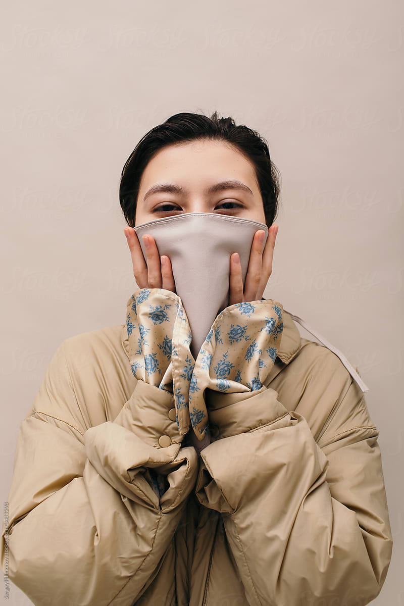 Asian woman wearing protective mask