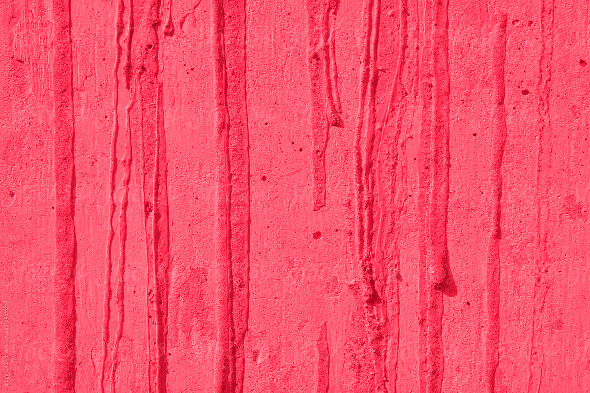 peach pink paint dripping wall background