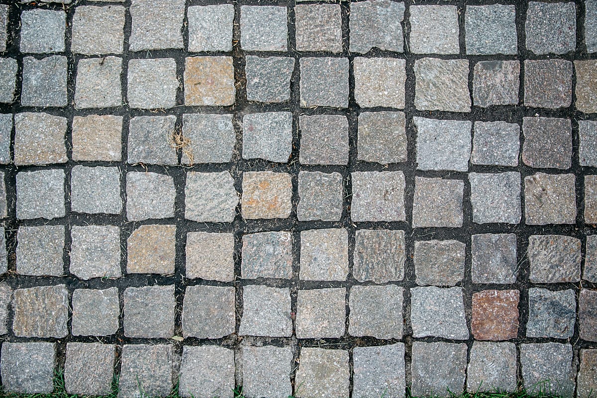 Cobblestone pavement