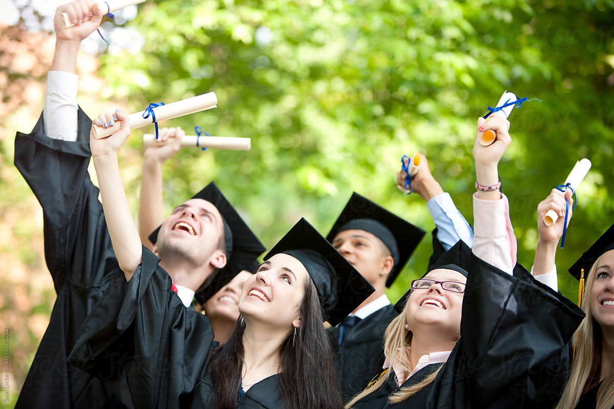 Graduation: Hopeful Graduates Reach to the Future
